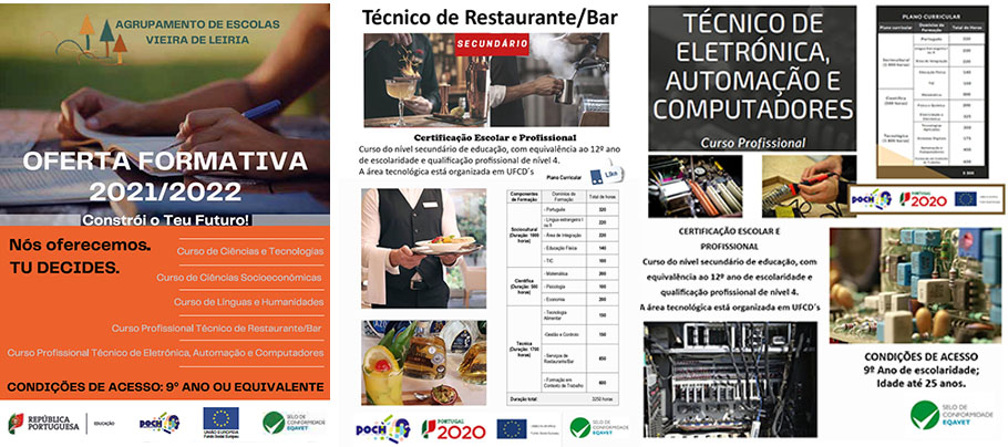 Oferta Formativa 3 cartazes